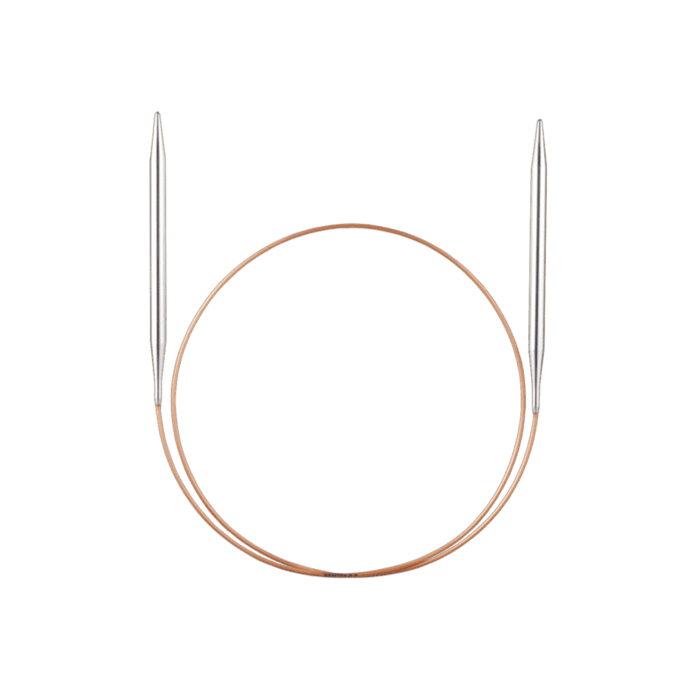 Aguja de tejer circular de madera de olivo de Addi | Tamaño: 8 mm/80 cm