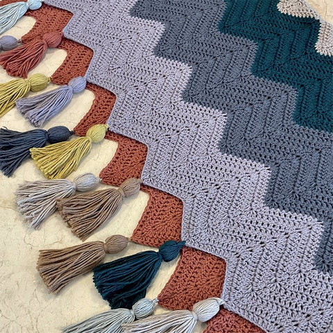 Cobija Zig Zag Color Theory (Gancho) - Crochetstores