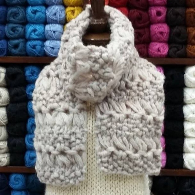 Bufanda Fashion Gigantic Mohair (agujas) - CrochetstoresPATRON-BUFANDA-RD-FDM