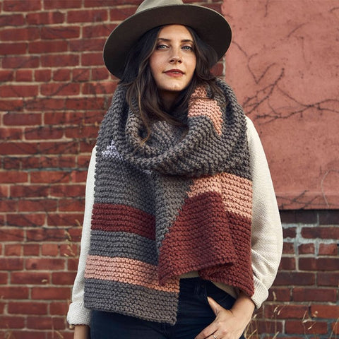 Bufanda manta Level Up (agujas) - CrochetstoresPATRON-MANTA-LEVEL-UP-LB