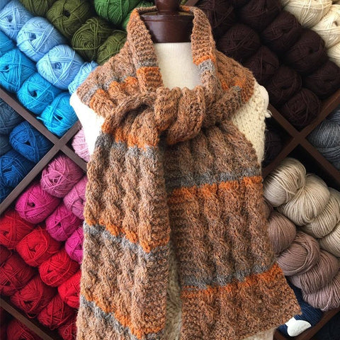 Bufanda New Port (agujas) - CrochetstoresPATRON-BUFANDA-OL