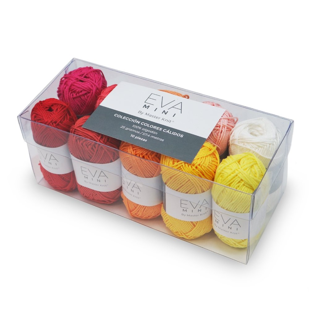 EVA MINI COLECCIÓN CALIDOS - PAQ DE 10 COLORES - Crochetstores9322-CC10