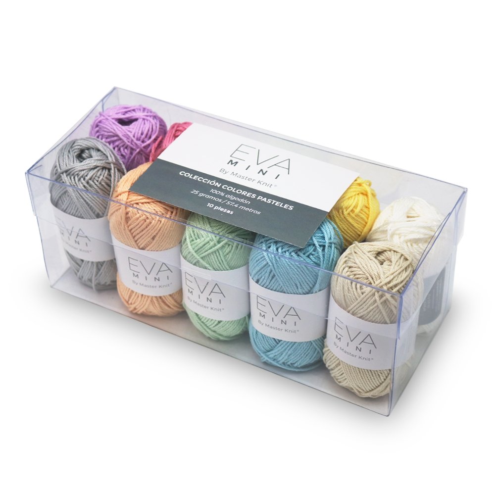 EVA MINI COLECCIÓN PASTELES - PAQ DE 10 COLORES - Crochetstores9322-CP10