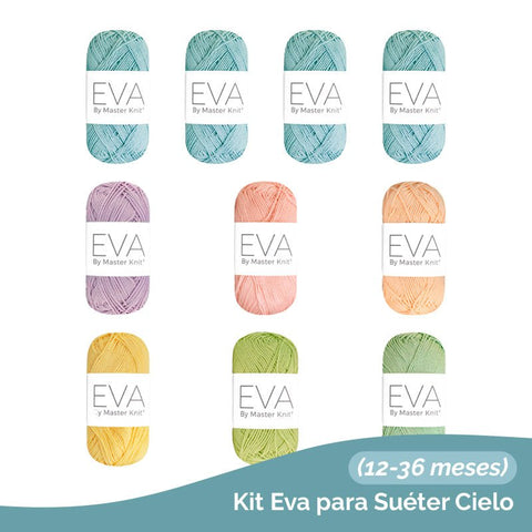 Kit Eva para Suéter Cielo (12-36 meses) - CrochetstoresKITEVA2