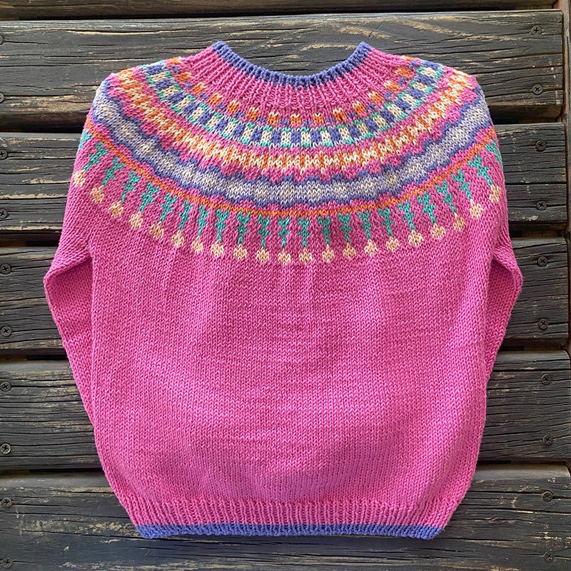 Kit Eva para Suéter Cielo (Color Fuschia, Talla 6-12 meses) - CrochetstoresKITEVA3