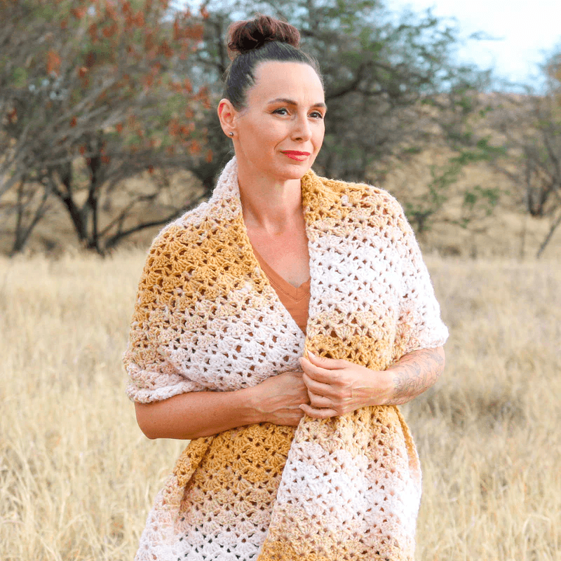 Shellos Crochet Shell Shawl (crochet) - Crochetstores